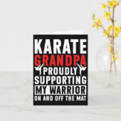 Karate Opa Ondersteunt Mijn Krijger Karate Opa Kaart (Gele Bloem)