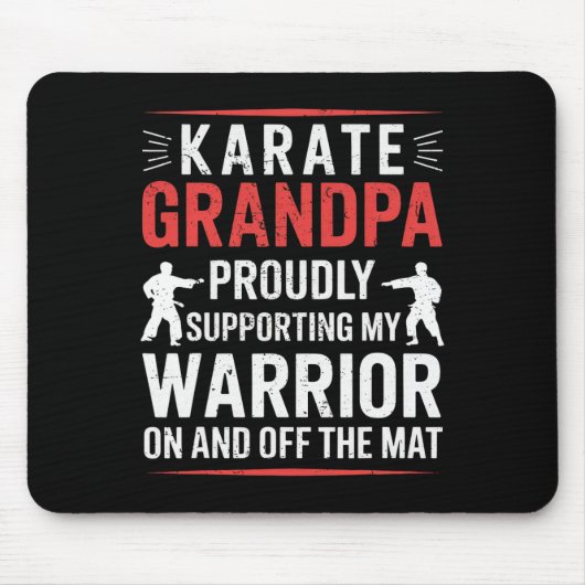 Karate Opa Ondersteunt Mijn Krijger Karate Opa Muismat (Voorkant)