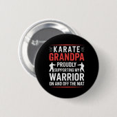 Karate Opa Ondersteunt Mijn Krijger Karate Opa Ronde Button 5,7 Cm (Voorkant /achterkant)