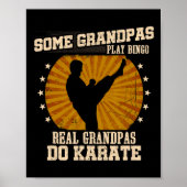 Karate opa Shirt - Echte opa's doen karate Poster (Voorkant)