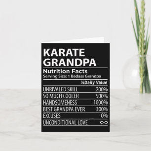 Karate Opa Voedingsfeiten Grappig Karate Opa Kaart