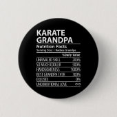 Karate Opa Voedingsfeiten Grappig Karate Opa Ronde Button 5,7 Cm (Voorkant)