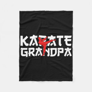 Karate Opa Zwarte Gordel Vechten Lifestyle Karat Fleece Deken