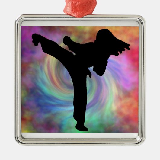 Karate Ornies Metalen Ornament (Voorkant)