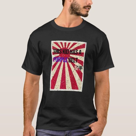 Karate Paarse Band Jeugd T-shirt (Voorkant)