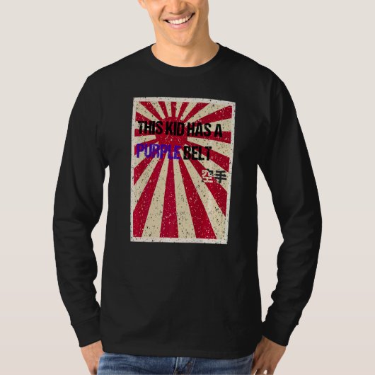 Karate Paarse Belt Youth T-shirt (Voorkant)