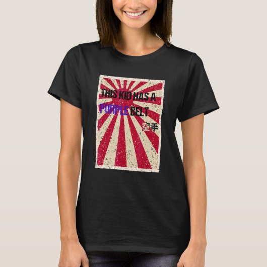 Karate Paarse Belt Youth T-shirt (Voorkant)