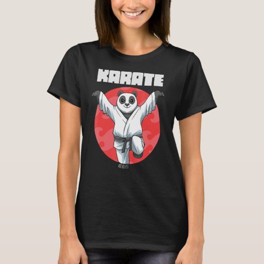 Karate Panda Crane Kick 1 T-shirt (Voorkant)