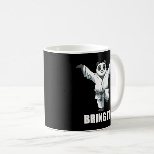 Karate Panda Crane Kick Karate Japanse Mail Koffiemok (Voorkant rechts)