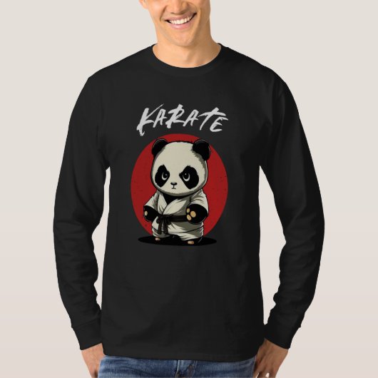 Karate Panda Karateka Boys and Girls Karate Panda T-shirt (Voorkant)