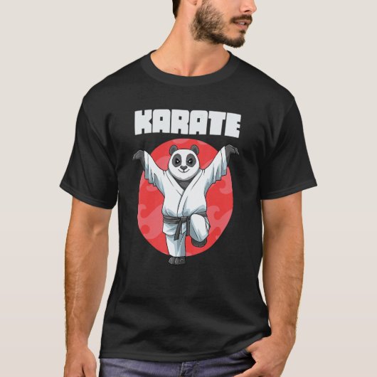 Karate Panda Kraan Kick 1 T-shirt (Voorkant)