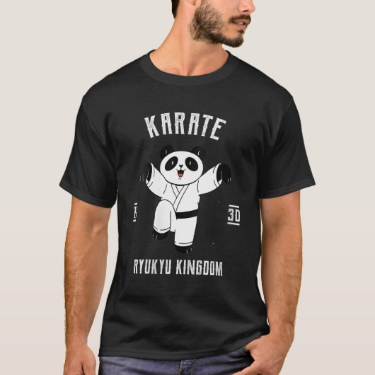 Karate panda met riem karate japans mail t-shirt (Voorkant)