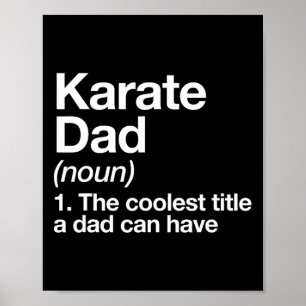 Karate Papa Definitie Grappige Sporten Vechtkunst Poster