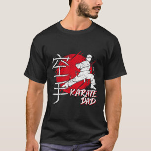 Karate Papa Japanse Zon Lettertype Karate Dojo Mar T-shirt