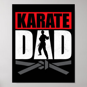 Karate Papa Karateka Zelfverdediging Vechter Poster