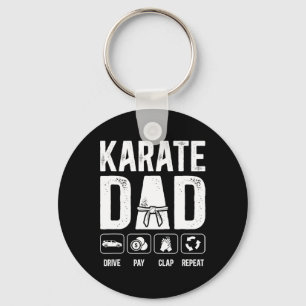 Karate Papa Rijdt Betalen Klappen Herhaal Karate V Sleutelhanger