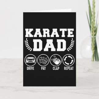 Karate Papa Rijdt Betalen Klappen Herhaal Vaderdag Kaart