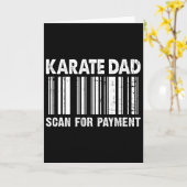 Karate Papa Scan Voor Betaling Rcode Vaderdag Kaart (Gele Bloem)