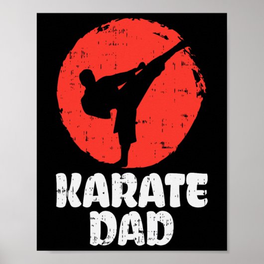 Karate Papa Vechters Japanse Vechtkunst Vaders Da Poster (Voorkant)