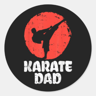 Karate Papa Vechters Japanse Vechtkunst Vaders Ronde Sticker