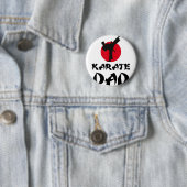 Karate Papa Vechtkunst Ronde Button 5,7 Cm (In situ)