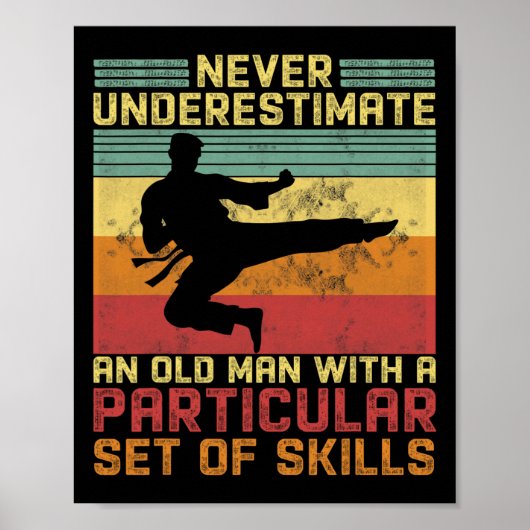 Karate Papa Vechtkunstpensioen Karate Poster (Voorkant)