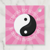 Karate Party Favor Labels voor een meisje (Achterkant)