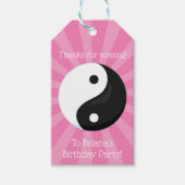 Karate Party Favor Pink Gift Labels Cadeaulabel (Voorkant)