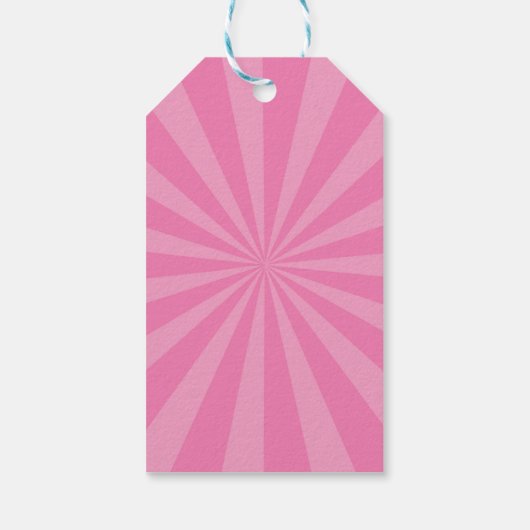 Karate Party Favor Pink Gift Labels Cadeaulabel (Achterkant)