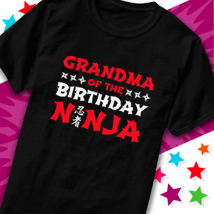 Karate Party Kinder Oma van de Verjaardag Ninja T-shirt