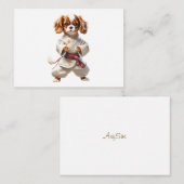 Karate Paws: een vechtsporter Notitiekaartje (Voorkant / Achterkant)