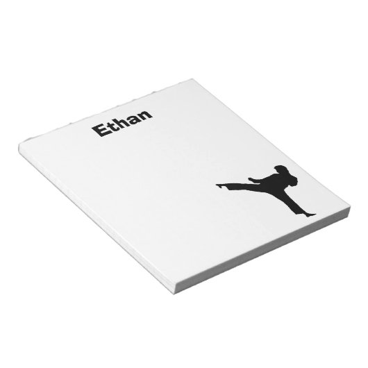 Karate Personalized Notitieblok (Schuin)