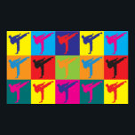 Karate Pop Art Poster<br><div class="desc">Karate Pop Art. Als Karate je hobby,  bezetting of obsessie is,  show het dan met geweldige Karate t-shirts,  mokken,  stickers en nog veel meer. Het zijn ook geweldige cadeautjes voor andere Karate fans!</div>