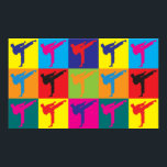 Karate Pop Art Poster<br><div class="desc">Karate Pop Art. Als Karate je hobby,  bezetting of obsessie is,  show het dan met geweldige Karate t-shirts,  mokken,  stickers en nog veel meer. Het zijn ook geweldige cadeautjes voor andere Karate fans!</div>