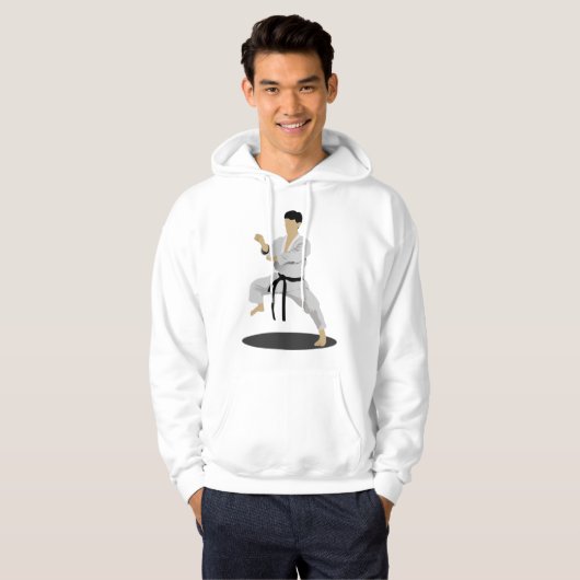 Karate Pose Mannen Hoodie (Voorkant volledig)