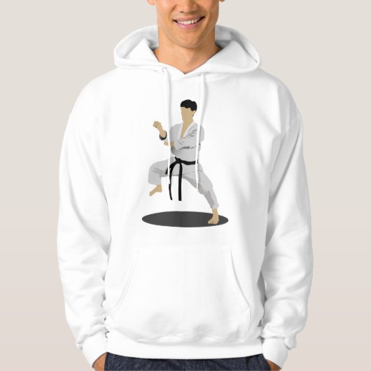 Karate Pose Mannen Hoodie (Voorkant)