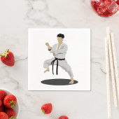 Karate Pose Papieren servetten