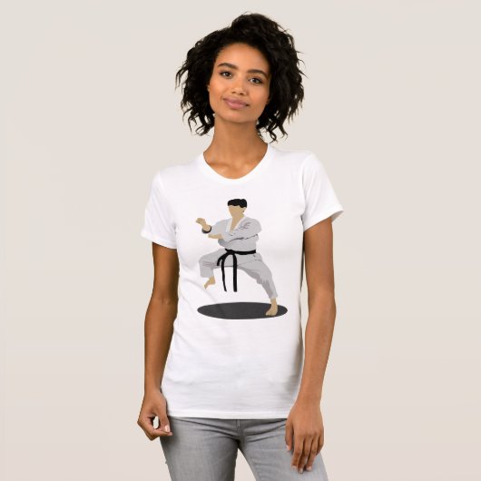 Karate Pose Vrouwen T-shirt (Voorkant volledig)