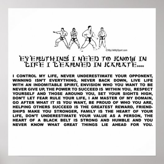 KARATE POSTER (Voorkant)