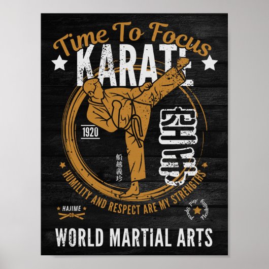 Karate Poster - tijd om te focussen (Voorkant)