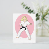 Karate Princess Briefkaart (Staand voorkant)