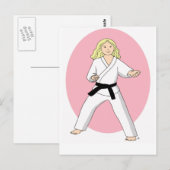 Karate Princess Briefkaart (Voorkant / Achterkant)