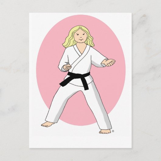 Karate Princess Briefkaart (Voorkant)