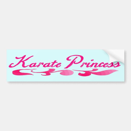 Karate Princess Swirl Bumpersticker (Voorkant)