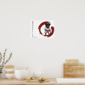 Karate Puppy Kampioen Poster (Keuken)