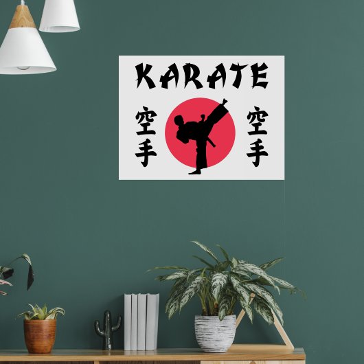 Karate Rijzende Zon Poster (Woonkamer 1)