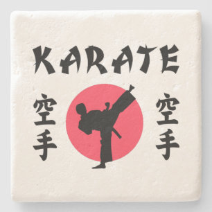 Karate Rijzende Zon Stenen Onderzetter