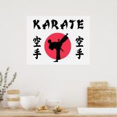 Karate Rising Sun Poster (Keuken)