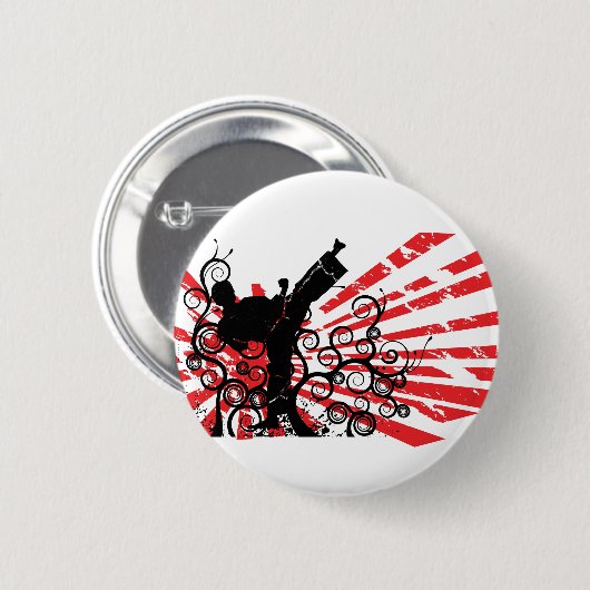 Karate Ronde Button 5,7 Cm (Voorkant /achterkant)