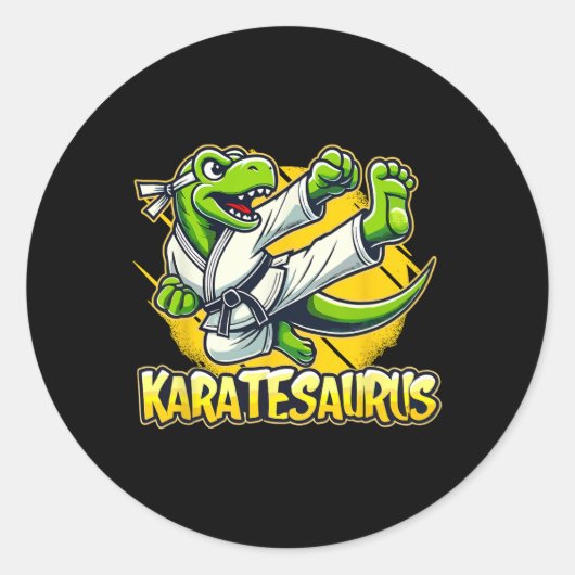 Karate Ronde Sticker (Voorkant)